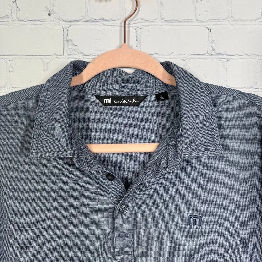 Travis Mathew Polo Shirt Mens Large Athletic Shortt Sleeve Golf Preppy Set of 2